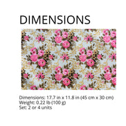 Charlo's Set of 4 Rectangular Placemats Maria Antonieta 18