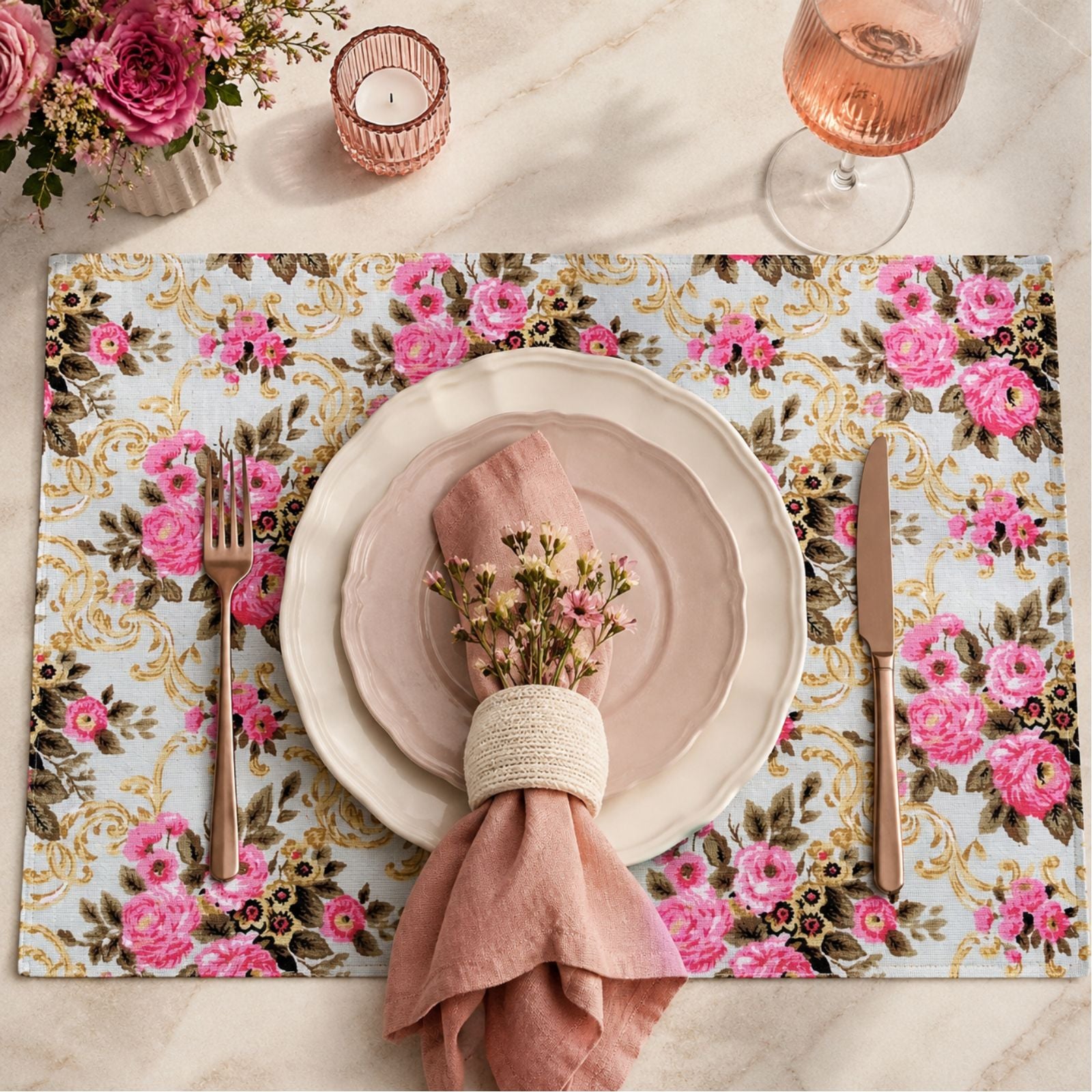 Charlo's Set of 4 Rectangular Placemats Maria Antonieta 18