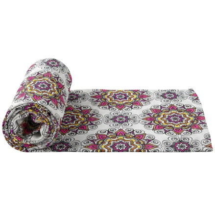 Charlo's Cotton Mandala Table Runner White 18" x 59"