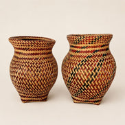 Brazilian Indigenous Art | Urutu Baniwa Jar – Terracotta & Black 6.30 x 6.30 x 9.06 in