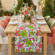 Charlo's Cotton Table Runner Floral Garden 18