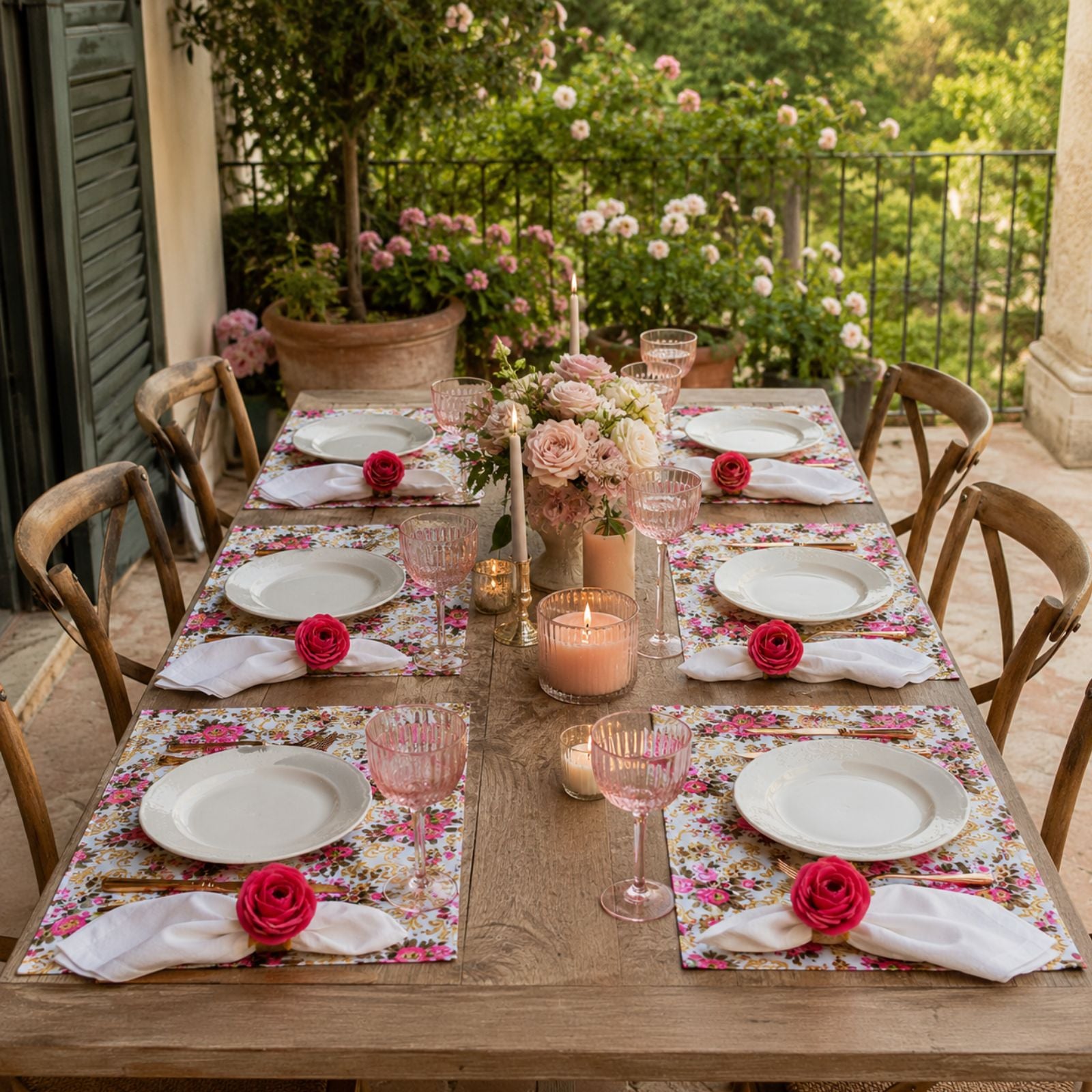 Charlo's Set of 4 Rectangular Placemats Maria Antonieta 18