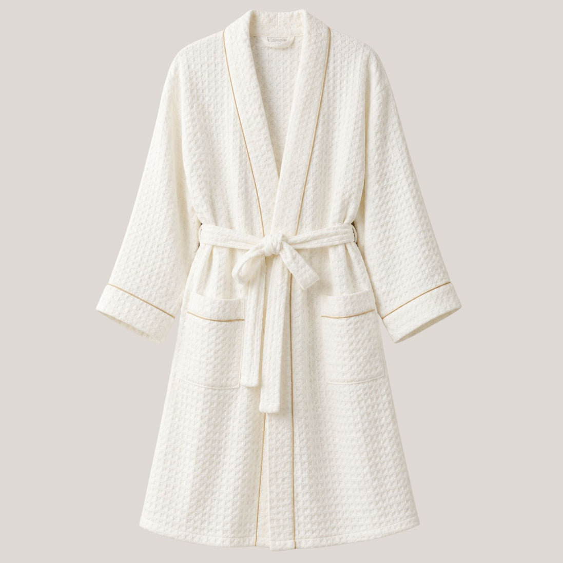 Charlo’s Adult Piqué Bathrobe – 100% Cotton Lightweight Robe, One Size