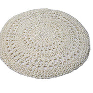 Charlo's Set of 4 Off White Sustainable Rustic Chic Round Placemats 16