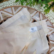 Charlo's Set of 4 Off White 100% Cotton Solid Cloth Napkins 15