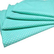 Charlo's Set of 4 Light Green Polka Dot 100% Cotton Cloth Napkins 15