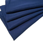 Charlo's Set of 4 Navy Blue 100% Cotton Solid Cloth Napkins 15