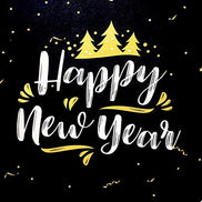 Set of 4 Round Placemats Covers Christmas Happy New Year Cloth 14
