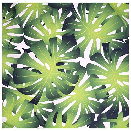 Charlo's Cloth Napkins Set of 4 Green Palm Leaf Monstera Tropical 16