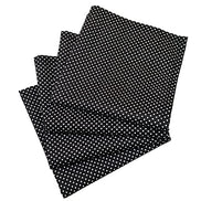 Charlo's Set of 4 Black Polka Dot 100% Cotton Cloth Napkins 15