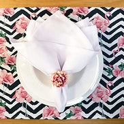 Set of 4 Waterproof Rectangular Placemats Flamingo Sweetness 17X13
