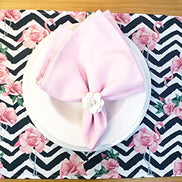 Set of 4 Waterproof Rectangular Placemats Flamingo Sweetness 17X13