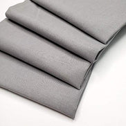 Charlo's Set of 4 Grey 100% Cotton Solid Cloth Napkins 15