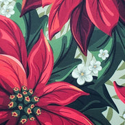 Set of 4 Placemats Bright Red Christmas Flower Cloth Waterproof 17