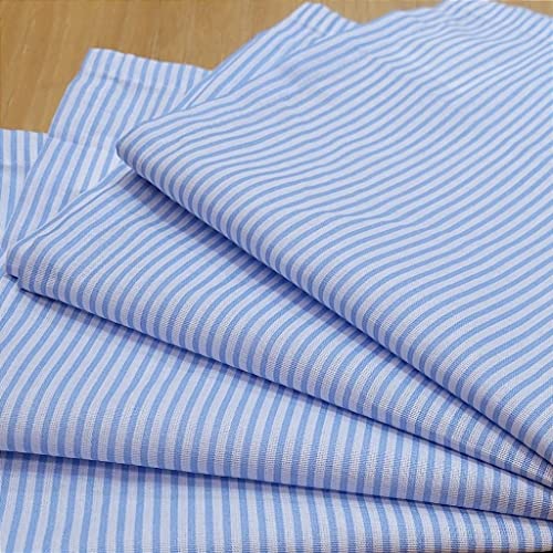Charlo's Set of 4 Blue Striped 100% Cotton Cloth Napkins 15