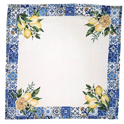 Charlo's Cloth Napkins Set of 4 Sicilian Lemon Tile by Charlo 16