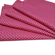 Charlo's Set of 4 Light Dark Pink Polka Dot 100% Cotton Cloth Napkins 15
