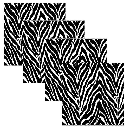 Charlo's Cloth Napkins Set of 4 Animal Print Zebra 16