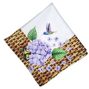Charlo's Cloth Napkins Set of 4 Hydrangeas Flower Bird 16