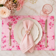 Charlo’s Set of 4 Rectangular Placemats Cottage Rose 18