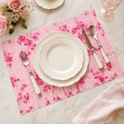 Charlo’s Set of 4 Rectangular Placemats Cottage Rose 18