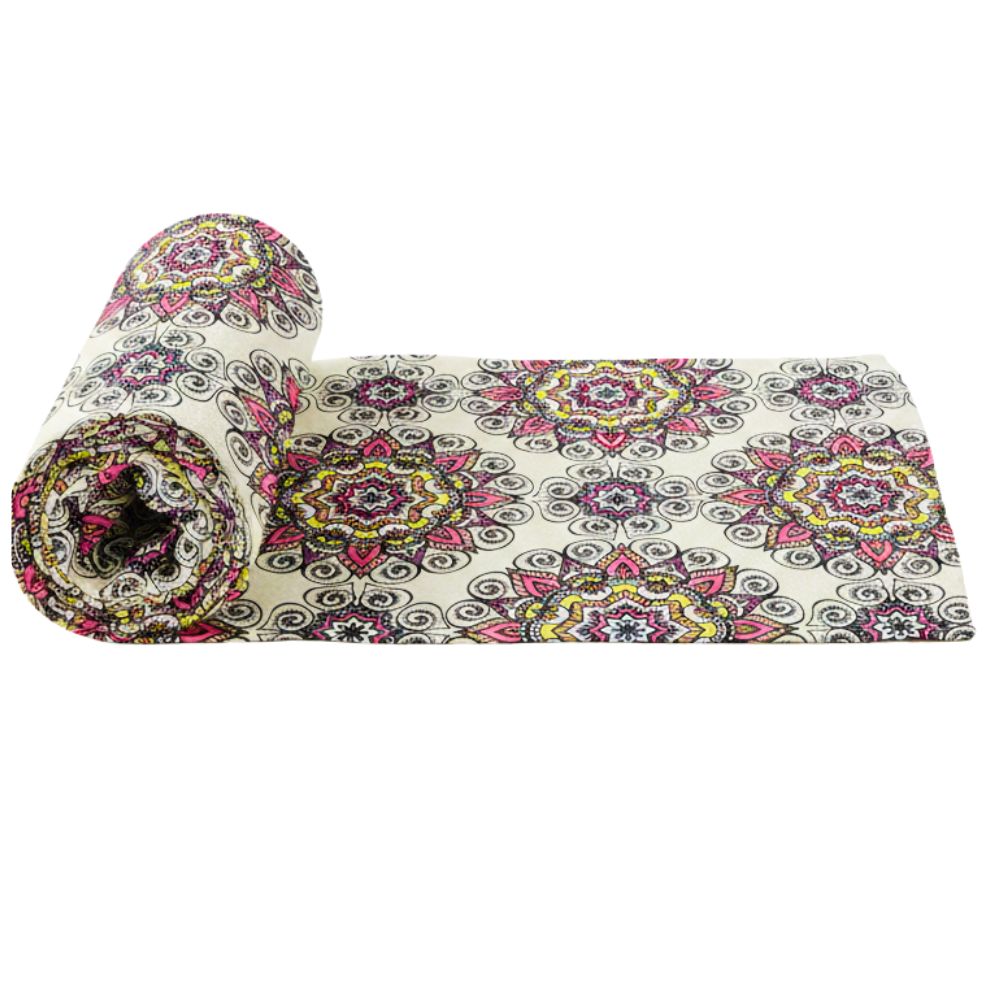 Charlo's Cotton Mandala Table Runner Beige 18