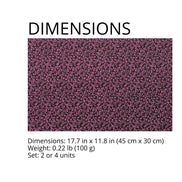 Charlo’s Set of 4 Rectangular Placemats Delicate Rose Brown 18
