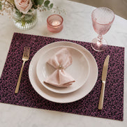 Charlo’s Set of 4 Rectangular Placemats Delicate Rose Brown 18