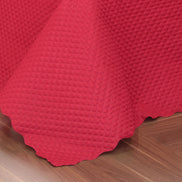Queen Quilted Bedspread Set 3 Pieces Red 98.4 x 94.5 in – Soft Microfiber Lightweight Bedding