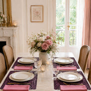 Charlo’s Set of 4 Rectangular Placemats Delicate Rose Brown 18
