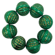 Maison Charlô | Set 4 Green Shine Beaded Napkin Rings | Rustic Napkin Ring | Handmade