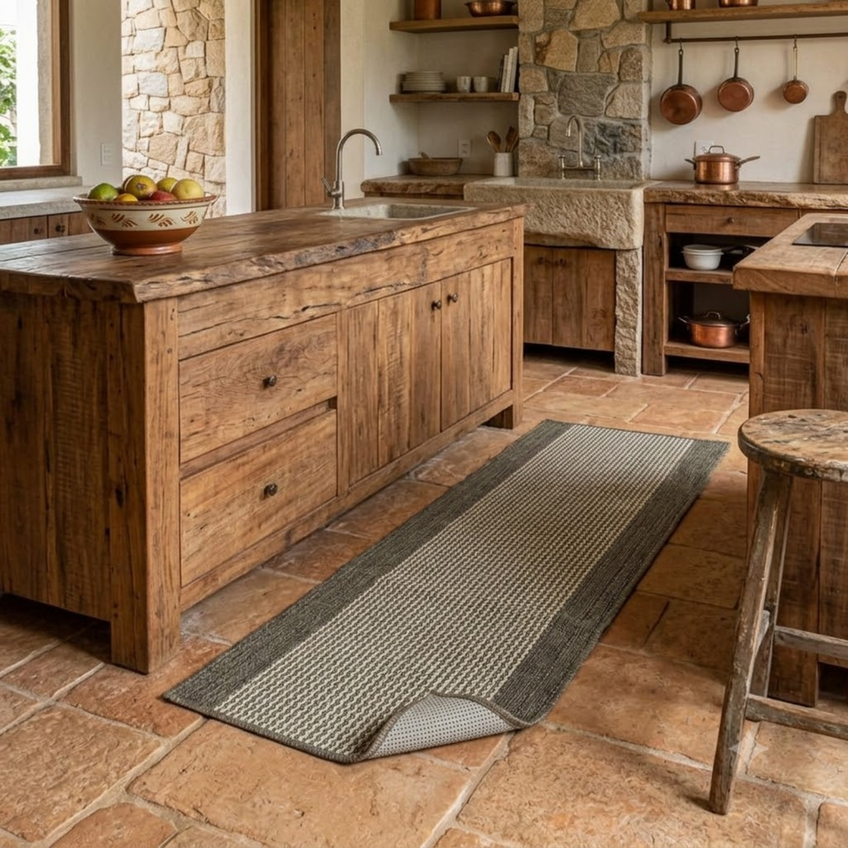 Sisal Lancer Non-Slip Runner Rug 94.49 x 25.98 in
