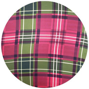 Set of 4 Round Placemats Covers Christmas Plaid Cloth 14