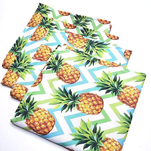 Charlo's Cloth Napkins Set of 4 Pineapple Zigzag 16