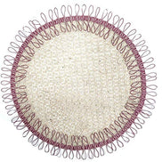 Charlo's Set of 2 Pink Beige Sustainable Brazilian Jute Liz Round Placemats Sousplat 16