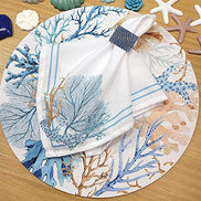 Charlo's Cloth Napkins Set of 4 Blue Coral 16