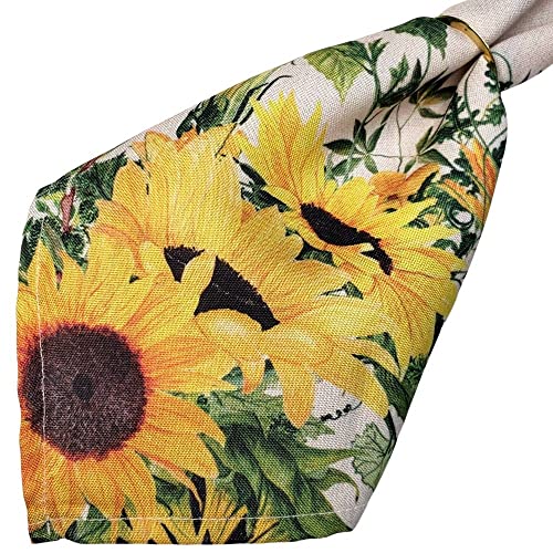 Charlo's Cloth Napkins Set of 4 SunFlower 16