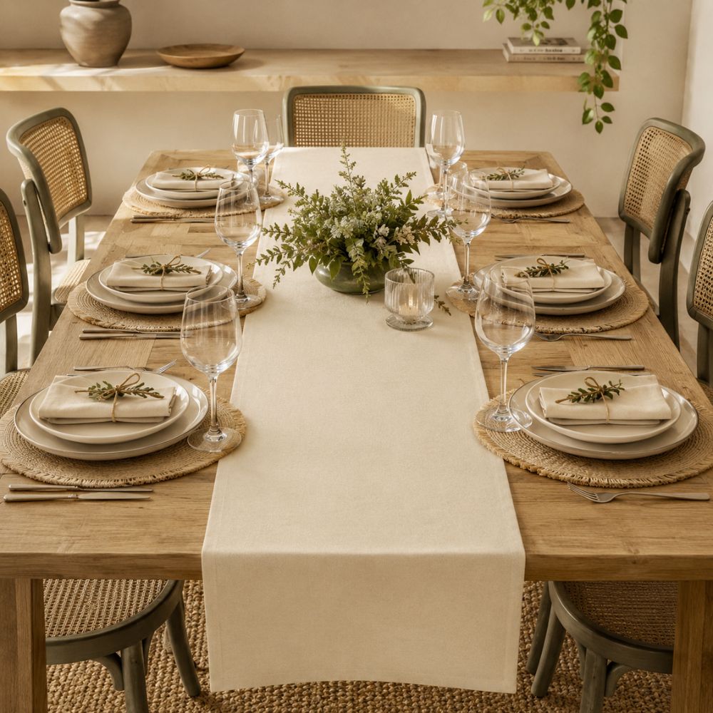 Charlo's Table Runner Natural Cotton  18