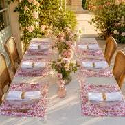 Charlo's Set of 4 Rectangular Placemats Floral Cupid 18