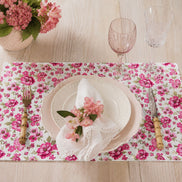 Charlo's Set of 4 Rectangular Placemats Floral Cupid 18