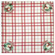 Charlo's Christmas Cloth Napkins Set of 4 Plaid Santa Claus Beige Red 16