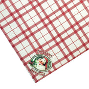 Charlo's Christmas Cloth Napkins Set of 4 Plaid Santa Claus Beige Red 16