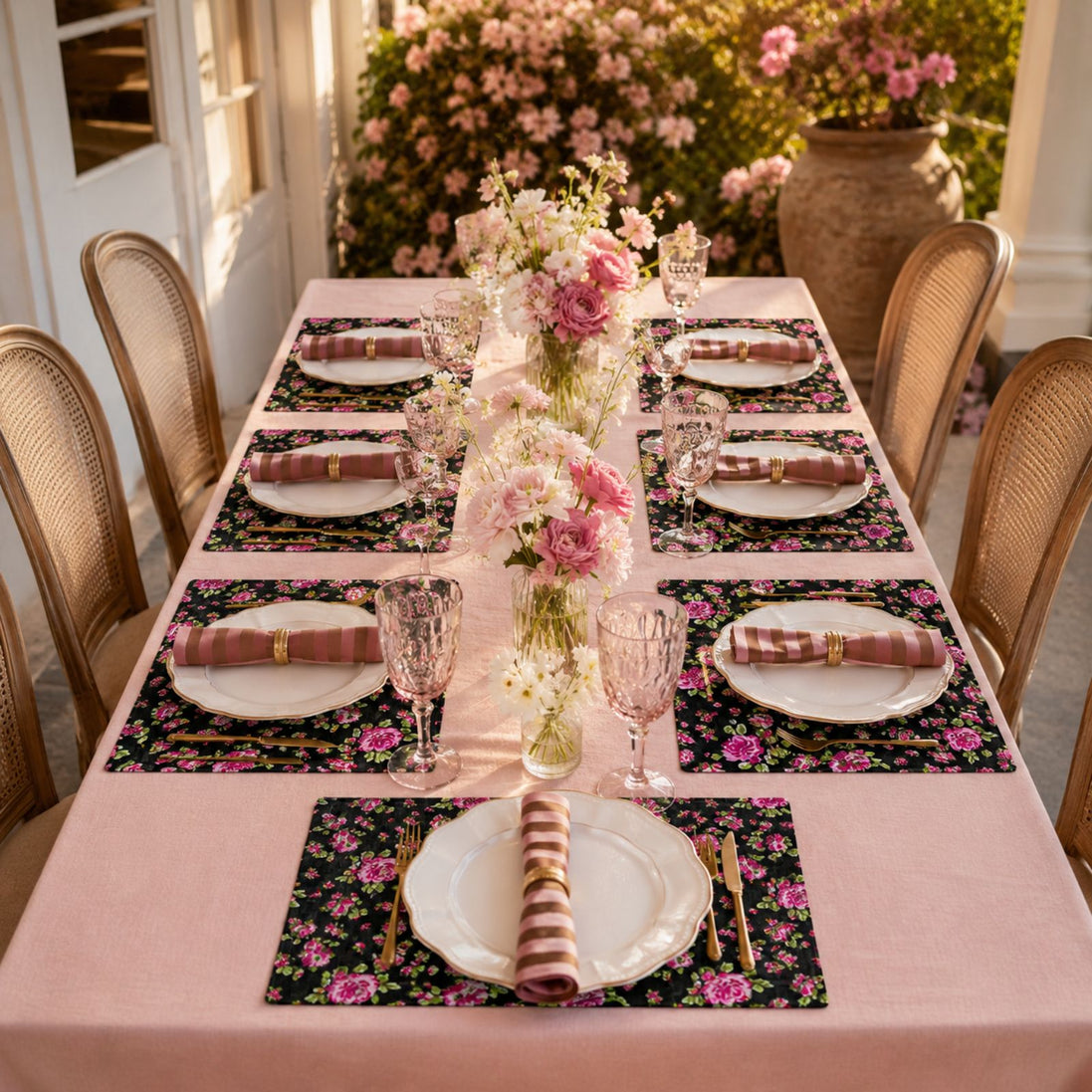 Charlo's Set of 4 Rectangular Placemats Florada 18" x 12"