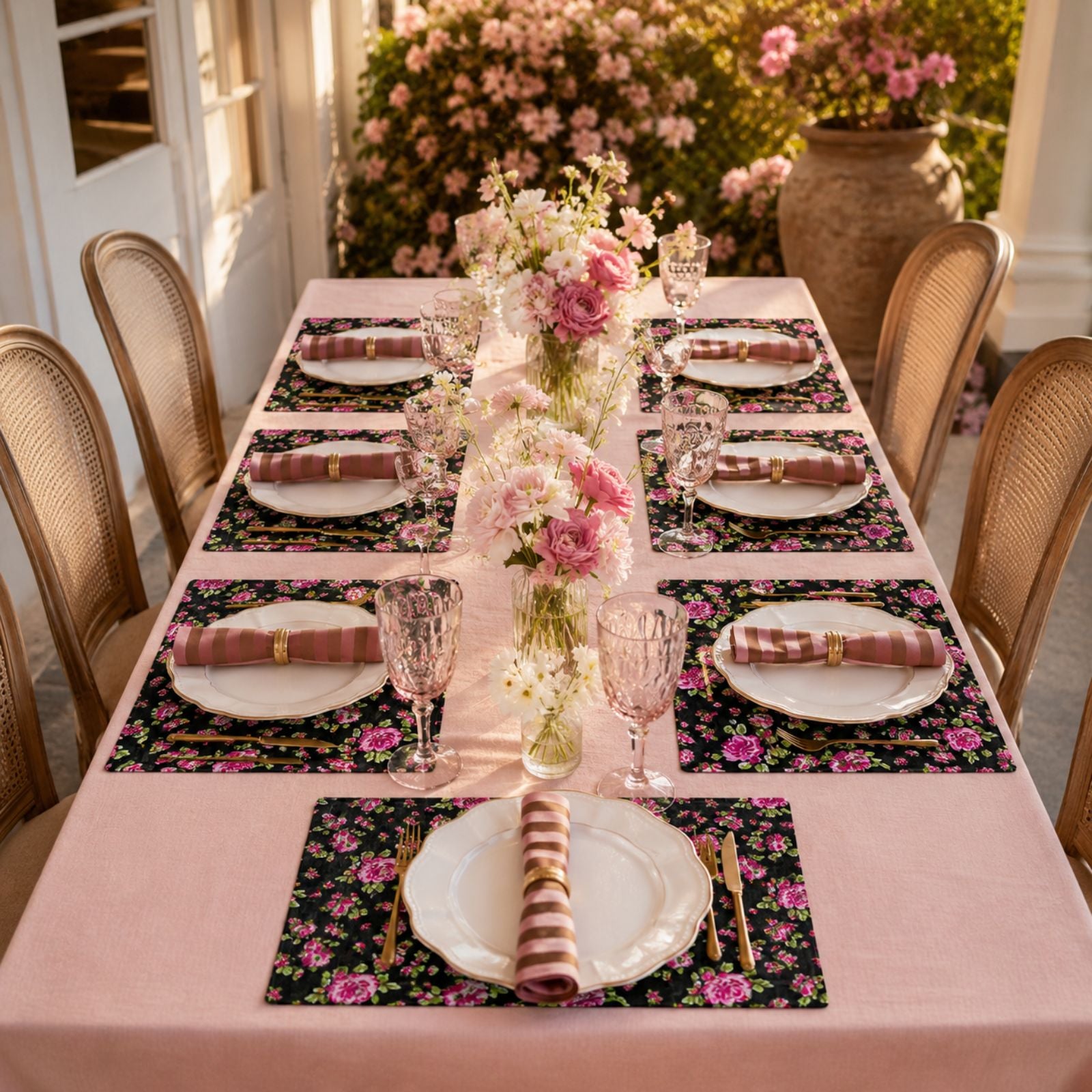 Charlo's Set of 4 Rectangular Placemats Florada 18