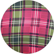 Set of 4 Round Placemats Covers Christmas Plaid Cloth 14