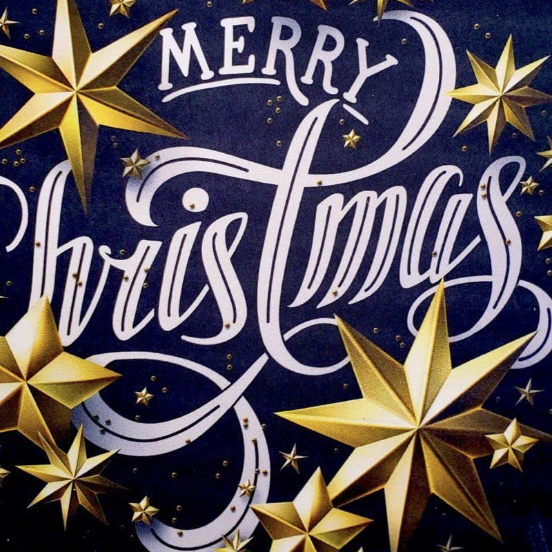 Set of 4 Round Placemats Covers Merry Christmas Cloth 14