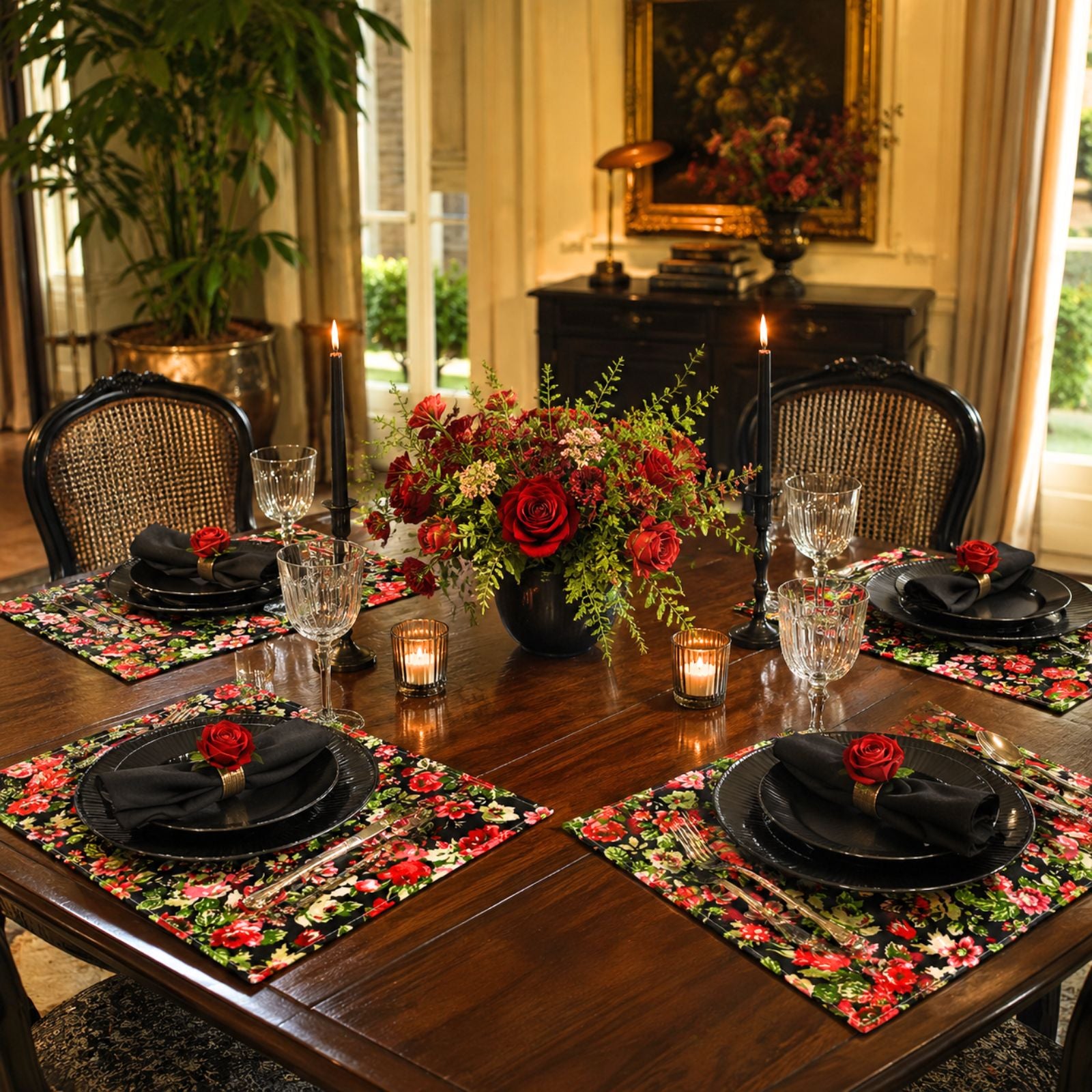 Charlo's Set of 4 Rectangular Placemats Maria Madalena 18