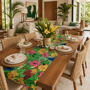 Charlo's Macaw Table Runner Green Yellow 18