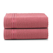 Set of 2 Cotton Bath Towels 49.2 x 25.6 in – 260 GSM Lightweight Soft Everyday Towels