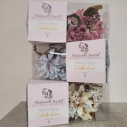 Maison Charlo Set of 4 Pink Lilies Flower Celebration Napkin Rings